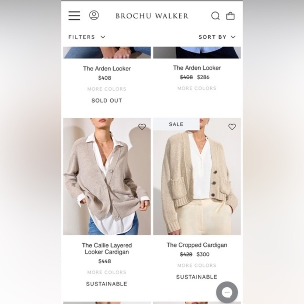 Brochu Walker V-neck Button Up Stripped Cardigan Cream Pink White